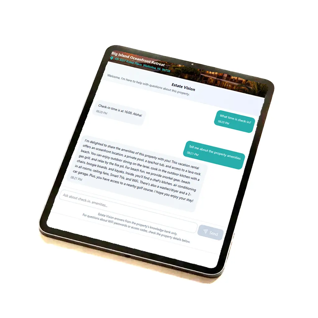 Estate Vision AI chat interface
