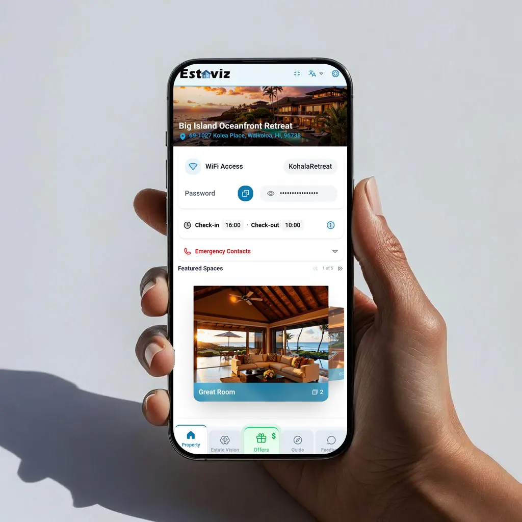 Mobile guest digital guide app